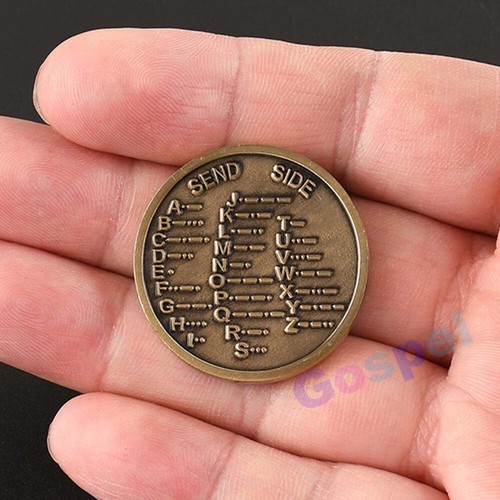 Key CW training coin Morse code training coin Novice amateur radio 1Pc - Picture 4 of 8