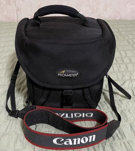 Promaster Elite Hobbyist SLR Camera Bag with Canon EOS Digital Shoulder Strap - Picture 1 of 7