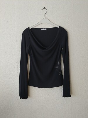 Rose&Thin Damen Pullover schwarz Größe M