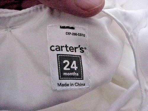 CARTERS SIZE 24 MONTHS WHITE DRESS BODICE WHITE ROSES SLEEVELESS - Picture 4 of 4