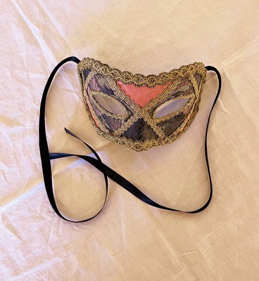 Mask Venice Carnival Pink Black