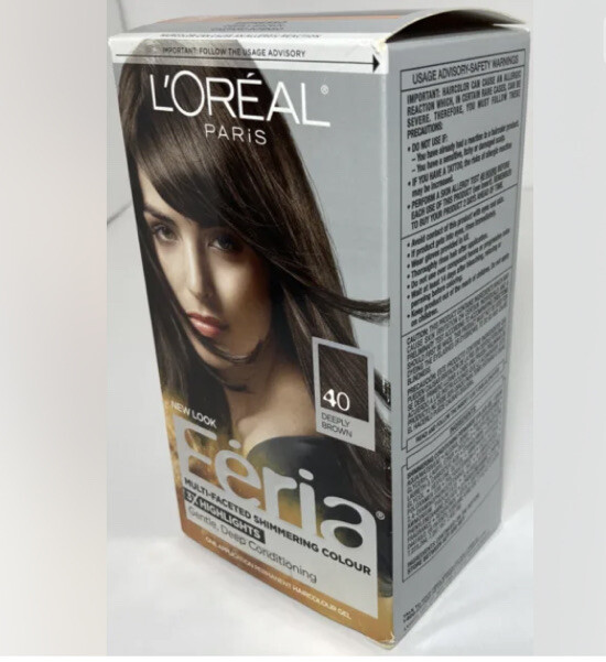 L'Oreal Paris Feria Shimmering Permanent Hair Color 40 Espresso - Deeply Brown
