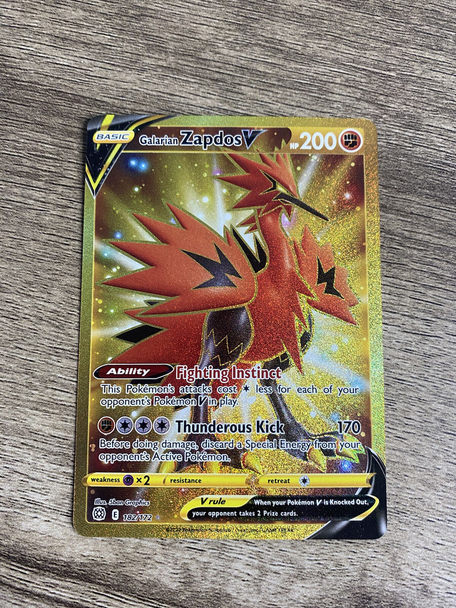 Galarian Zapdos V 182/172 Brilliant Stars Full Art SECRET Galarian Zapdos V 182/172 Brilliant Stars Full Art SECRET