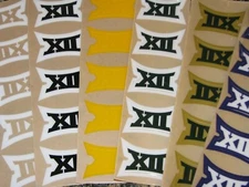 BIG 12 Football Helmet Decals 2" FULL Size Decals Qty (2) 3M 20MIL
