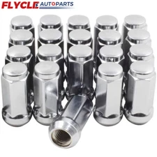 20pc Lug Nut Set 1.75" Bulge Acorn 9/16-18 Chrome Dodge Ram 1500 Durango Dakota