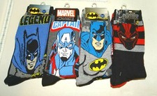 Marvel Black Panther DC Batman Men's 2 Pack Crew Socks Size 6-12