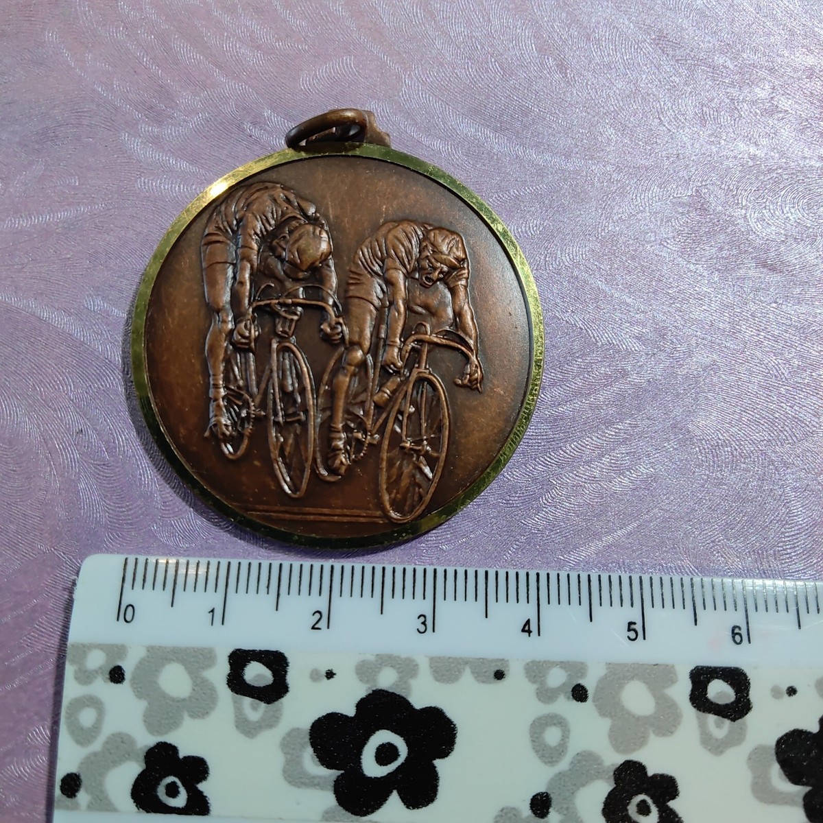 Medaglia Ciclismo Anni 70/80 Bronzo/Ottone Bicicletta Gara