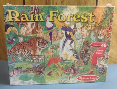 Rainforest Floor Puzzle, 48 Teile – Großformatiges Kinderpuzzle (ca. 24x36 Cm), Tiere Des Regenwalds