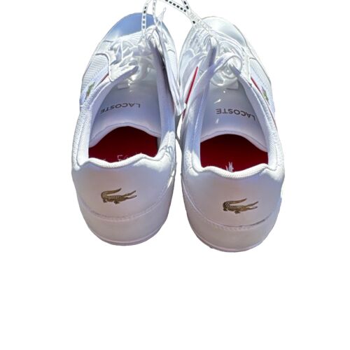 Lacoste Nivolor 0721 1 P CMA Mens White Leather Lifestyle Sneakers Shoes Size 11 - Picture 4 of 6