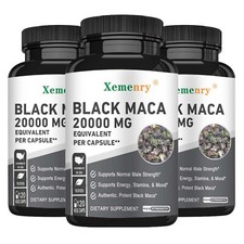 Black Maca Capsules 2000mg -Improve Symptoms of Imbalances, Energy  Endurance
