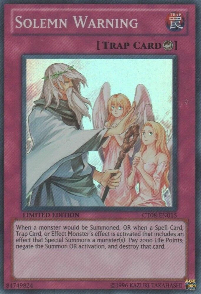 Yu-Gi-Oh! TCG Solemn Warning Individual Collectible Card Game