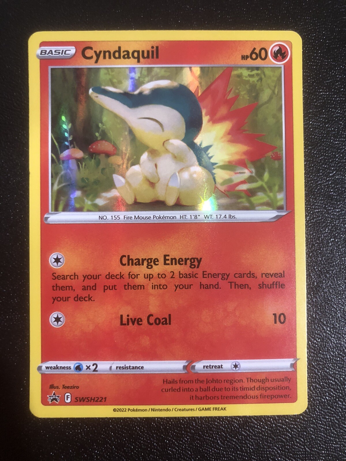 Cyndaquil SWSH221 Black Star Promo HOLO RARE Pokemon TCG NM🔥🚀