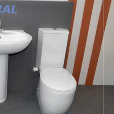 Close Coupled Toilet with Combined Bidet & Soft Close Seat - Turkish Toilet