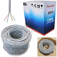 305M RJ45 Cat5e-Cat6 Ethernet Network IN/OUTDOOR FTP UTP Roll Cable Lead Lot UK