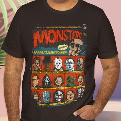 Aesthetic Halloween Horror Nightmare Monster Vintage Movie Streetwear Graphic Un