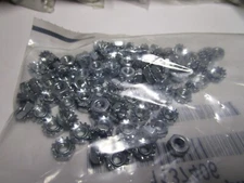 #8-32 Zinc Finish Steel with External Tooth Lock Washer K-Lock Nut QTY 100