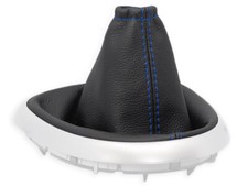 SCHALTMANSCHETTE FÜR NISSAN QASHQAI 2006-2013 SCHALTSACK LEDER NAHT DUNKELBLAU