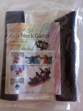 Kids Neck Gaiters 2 Black White Thin Winter Tube Balaclava Warmer