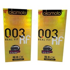 Okamoto OK 003 Real Fit condoms  Ultra Thin Feel 0.03  2 boxes of 20 PCS