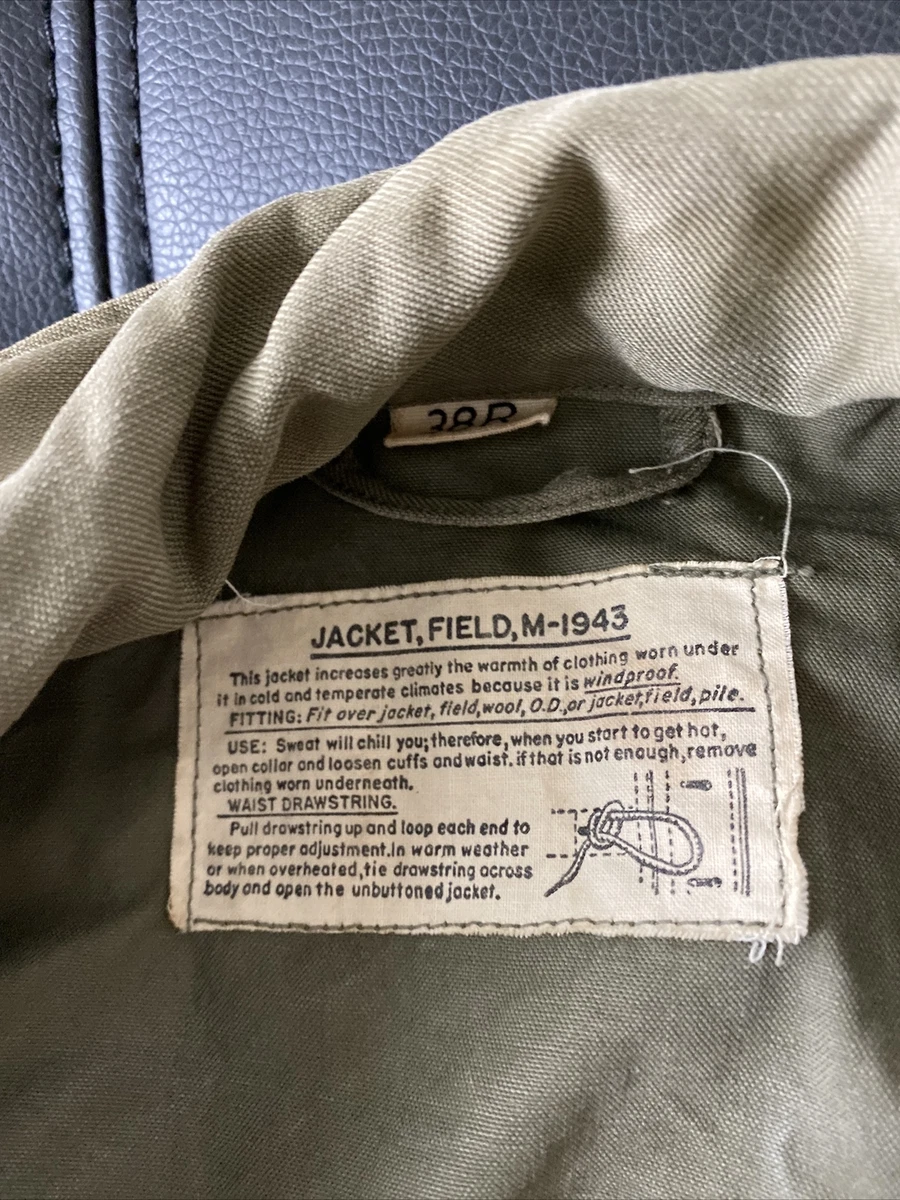 WW2 U.S. Army M1943 Field Jacket M43 Size 38R | eBay