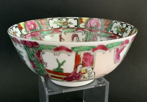 Antique Chinese Export Famille Rose Medallion Porcelain 6" Bowl - Picture 1 of 4