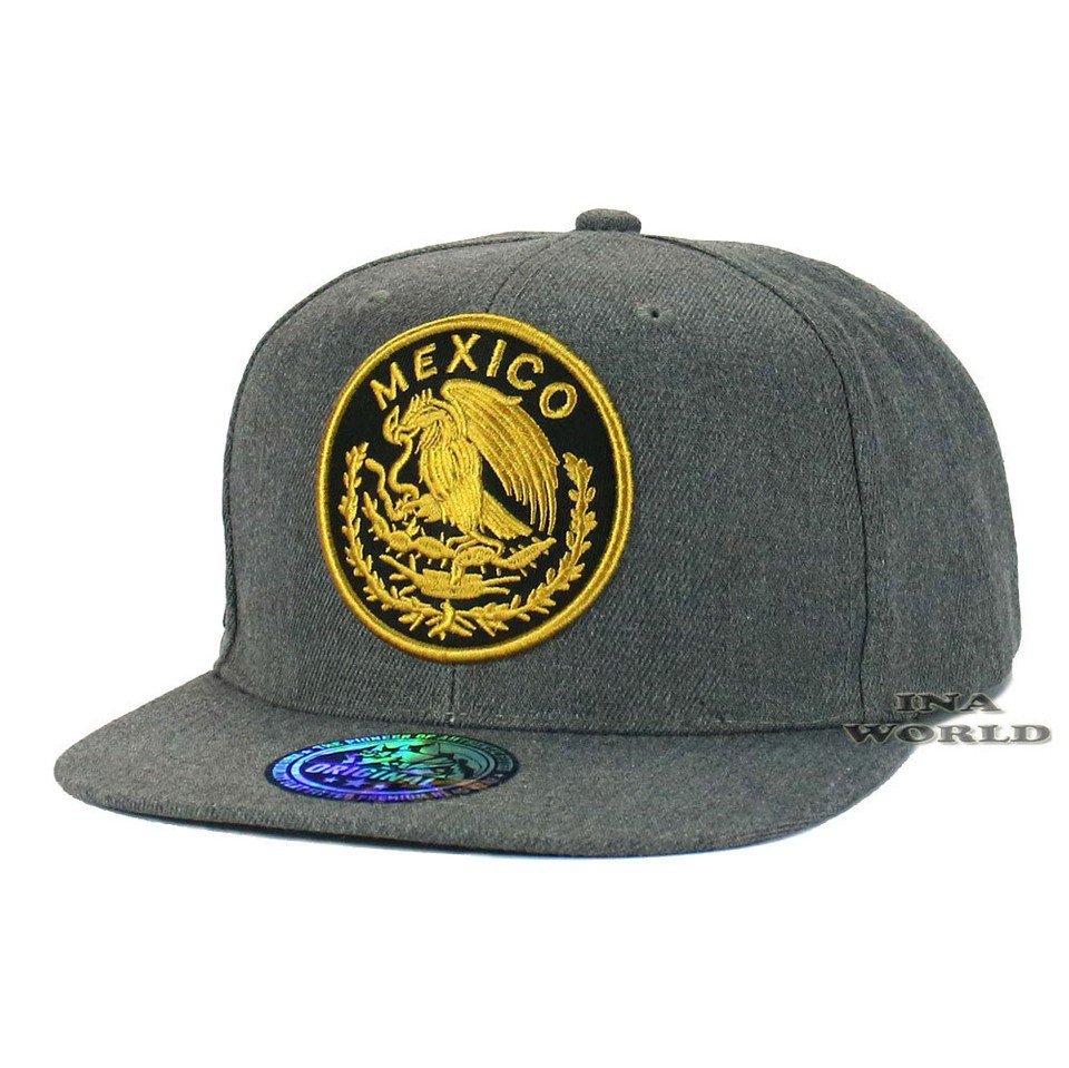 Mexican Mexico States Federal Logo Mesh Back Snapback Flat Bill Baseball Cap
