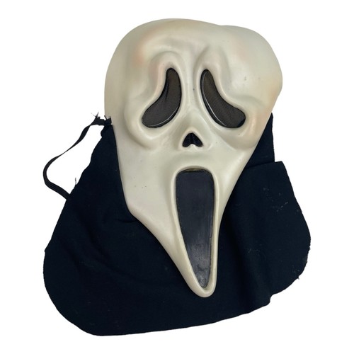 Vintage Easter Unlimited Ghost Face Scream Rubber Mask Black No Hood
