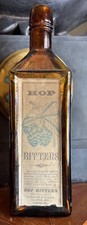 Honey Amber Labeled Doyle's Hop Bitters 1872 Cabin Style