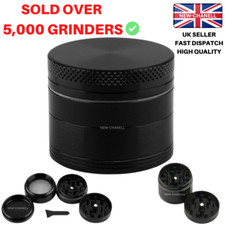 BLACK 4 Part 40 mm Grinder Magnetic Metal Diamond Teeth Grinder UK 