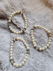 Pearl Bracelet X 3 New With Crystal Stackable