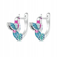 Fraise Ohrringe Silber 925 Kolibris Sterlingsilber Ohrstecker S925