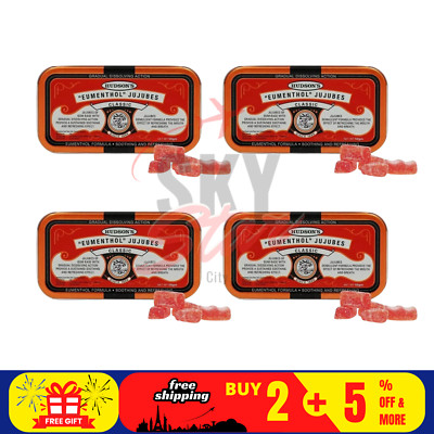 4 X 50g Hudson's Eumenthol Jujubes Classic for Refreshing The Mouth and Breath