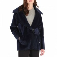 Urbancode Atlantic Navy Perri Pea Coat Size Uk 10 Rrp £129 Dh101 Cc 08