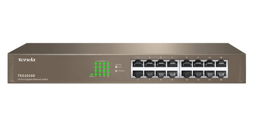 Tenda TEG1016D 16-Port Gigabit Unmanaged 16-Port 10/100/1000 Mbps EthernetSwitch - 第 2/7 張圖片