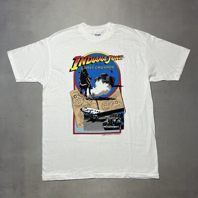 Vintage 80s Indiana Jones Last Crusade Lucas Films Movie Promo Tee