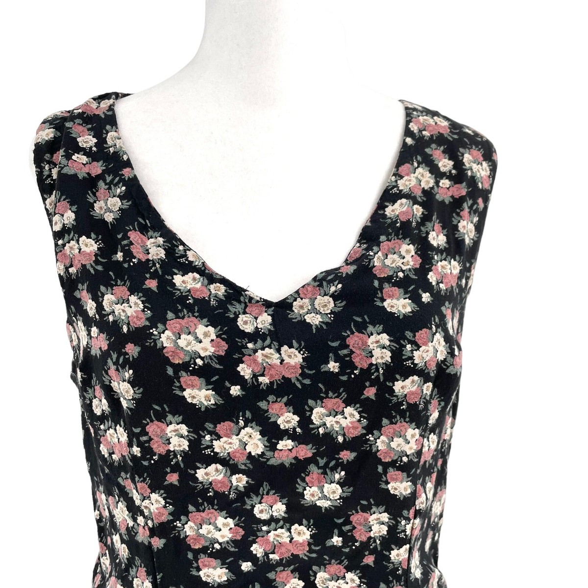 Vintage 90s Floral Mini Dress Cottage Punk Grunge Sha Sha Collection size Medium View 2