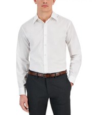 Club Room Men's Regular-Fit Dress Shirt, Bright White, Medium 15-15.5