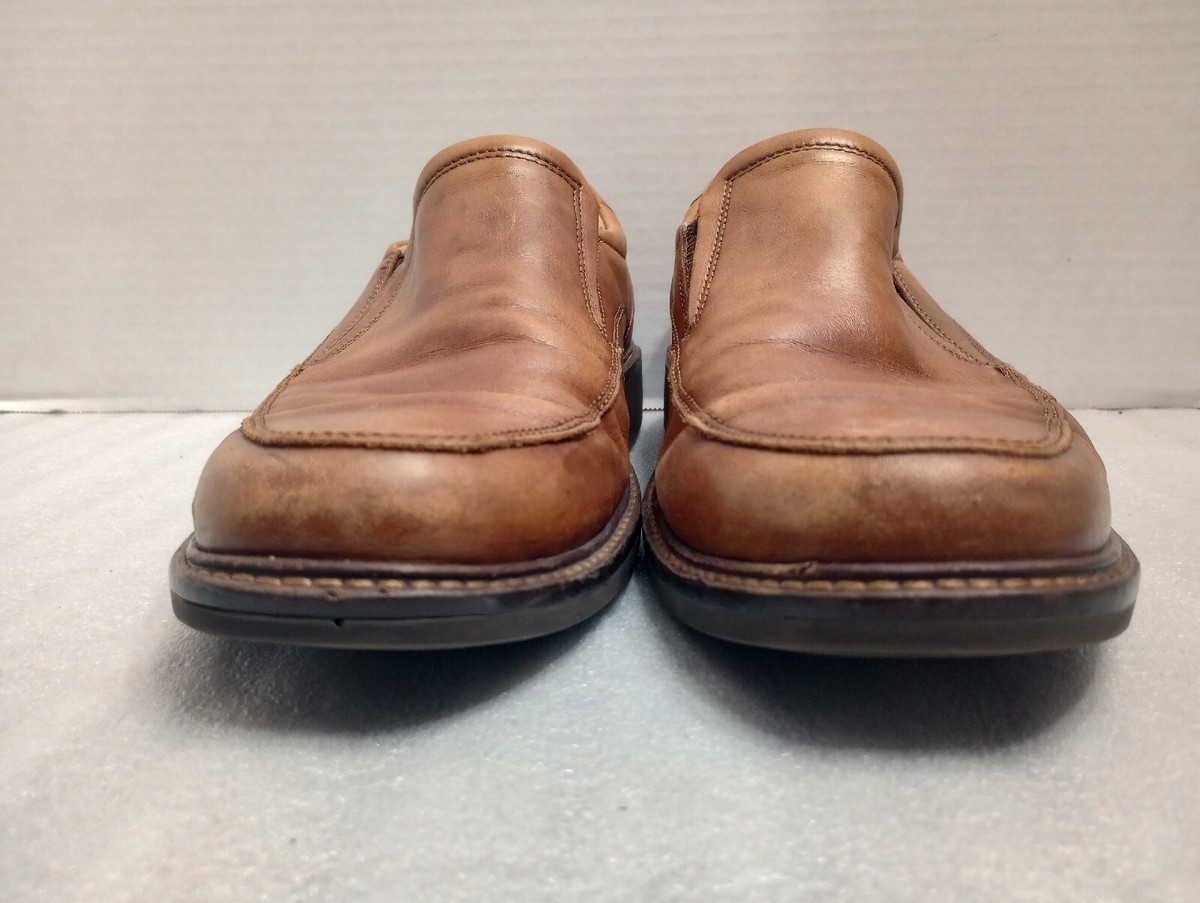 Ecco Holton Slip On Loafer Apron Toe Mens Amber Brown  display picture 2