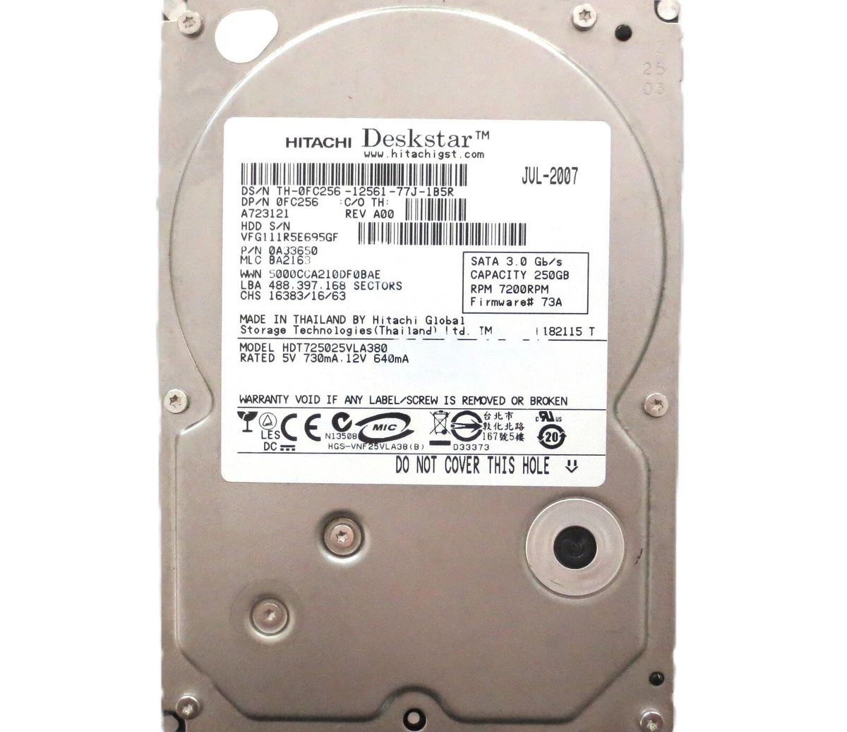 Hitachi 250GB Internal Hard Disk Drives for sale - eBay