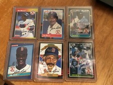 LOT OF 9 JIM RICE DONRUSS TIMELINES RECOLLECTION COLLECTION AUTOGRAPH 
