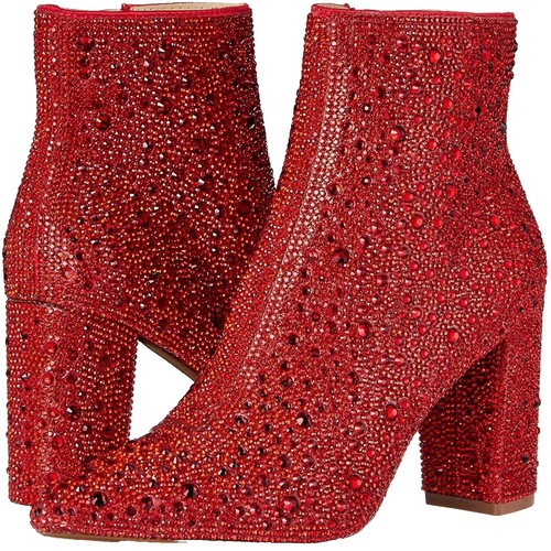Torrid x Betsey Johnson Jade Red Heeled Booties Ankle Boots  display picture 1