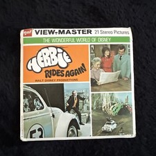 WALT DISNEY'S Herbie Rides Again 3d View-Master 3 Reel Packet - Full Color