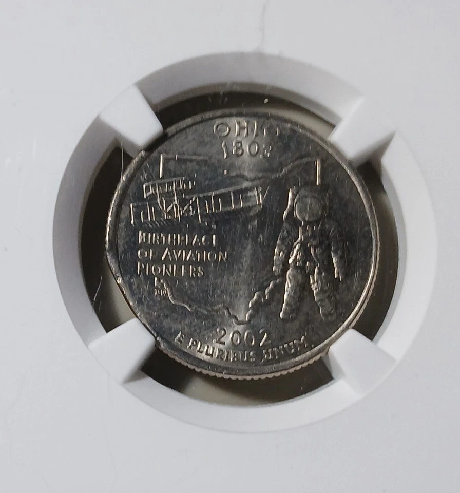 2002 D STRAGHT EDGE CLIP OHIO State Quarter NGC63 PICTURE INCLUDED - Image 3 of 4