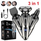 3in1 Professional Cordless Wet/Dry Razor Men Rotary Shaver Beard Trimmer Shaving