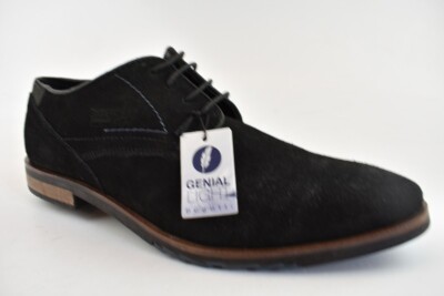 Bugatti Herren Business-Schuhe Leder Schwarz  in der Gr. 42