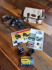 Konica Autoreflex TC Autoflex 35mm Lens with extras Camera Bag Flash