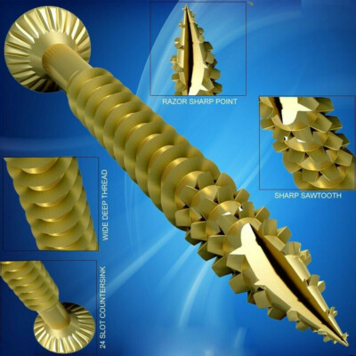 PREMIUM SCHNEIDERGEWINDE PERFORMANCE HOLZSCHRAUBEN HOLZSCHRAUBEN SENKKOPF MESSERSCHARF
