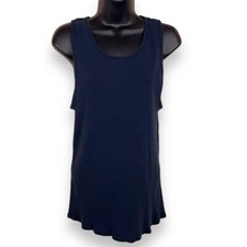 XL Vintage 90  s Era Fruit Of The Loom Dark Blue Ribbed Tank Women  s Cotton