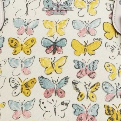 NWT Coach Gallery Tote Bag With Butterfly Print CAR36 | eBay