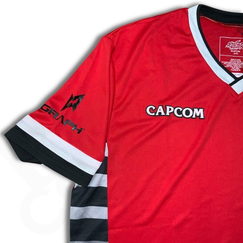 Street Fighter T-Shirt Men's XL Red Gaming League Jersey Arcade (Pnk) Capcom - Picture 6 of 18